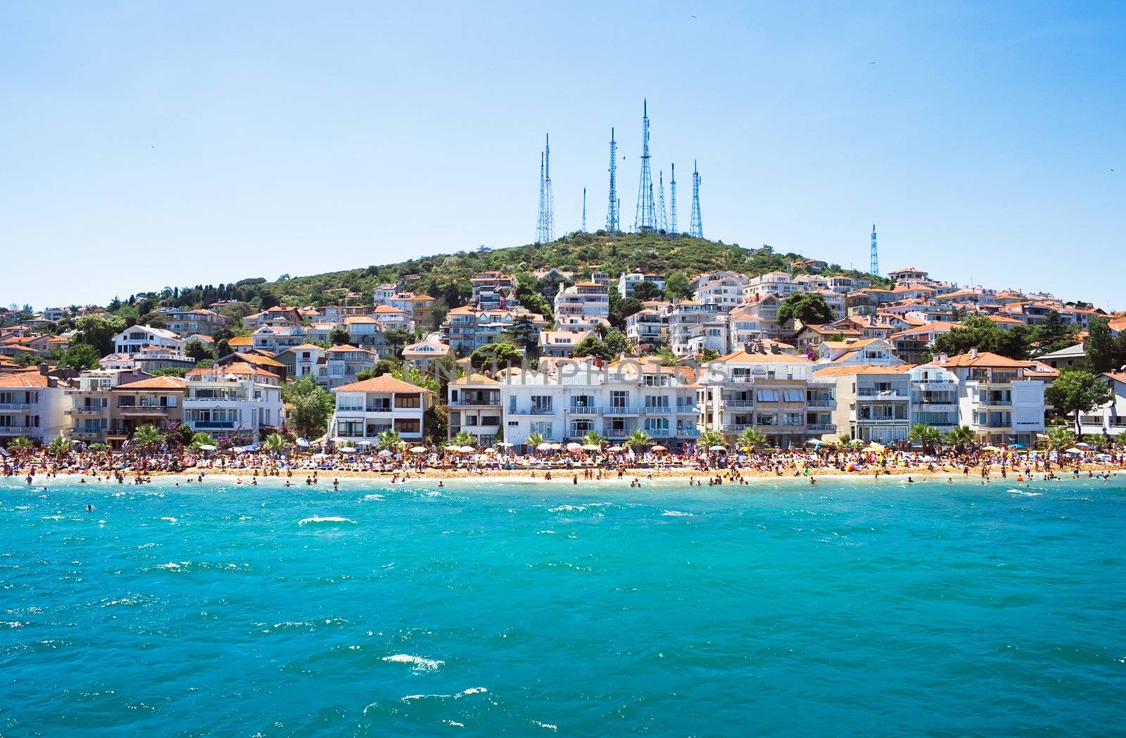 Beach on Kinali island near Istanbul, Turkey