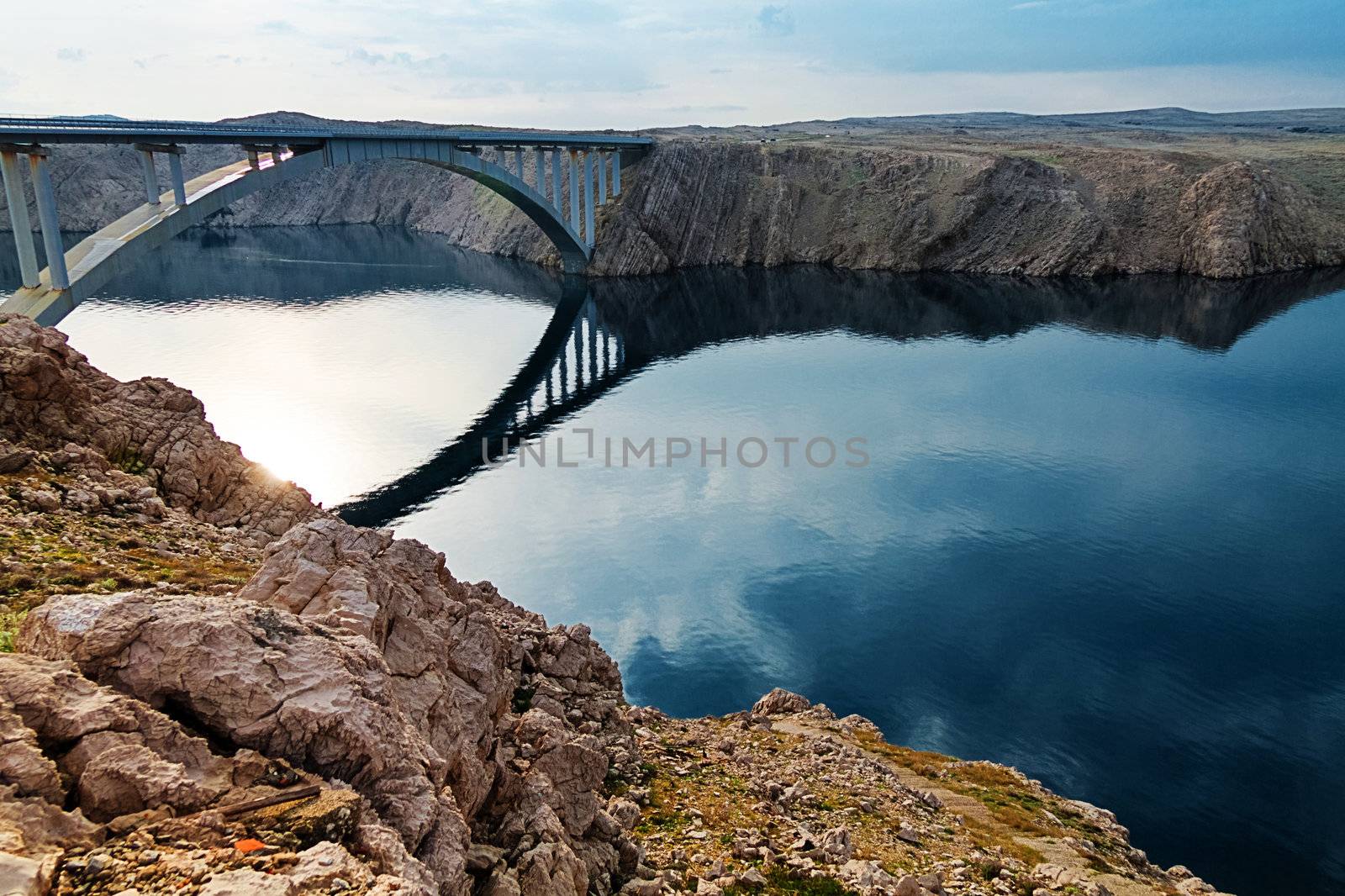 Bridge to the Pag island, Croatia by Lamarinx