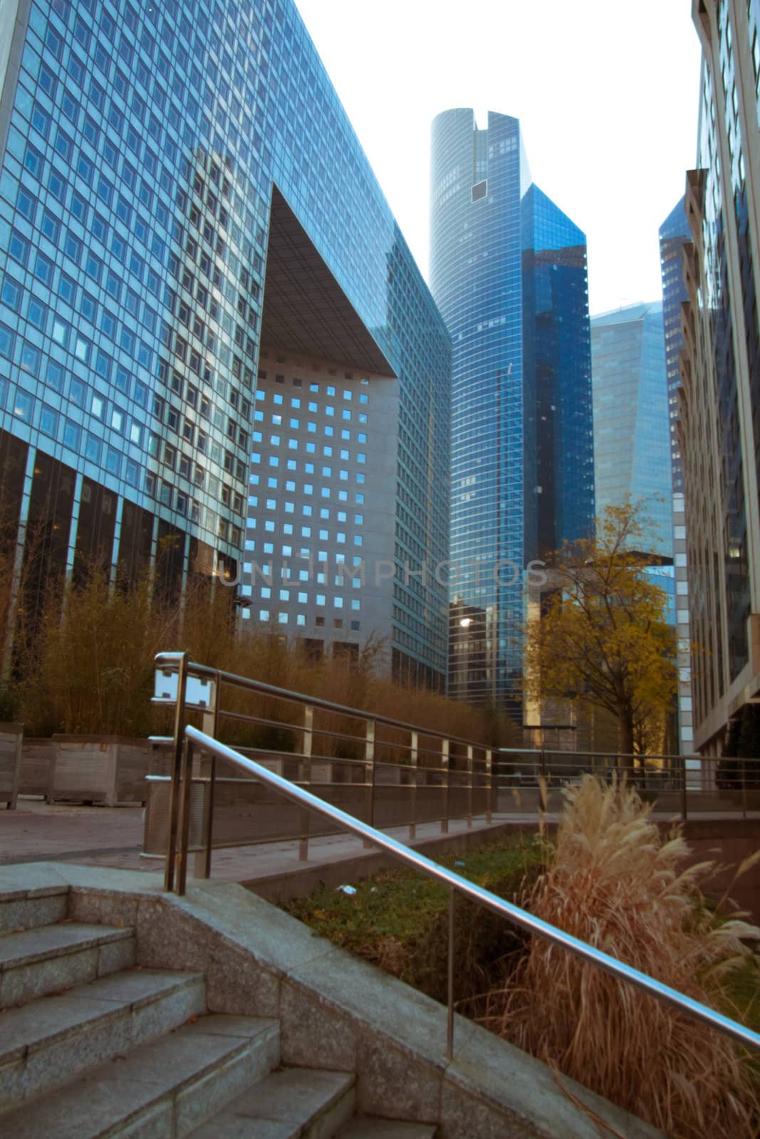 Modern buildings, vertical shot