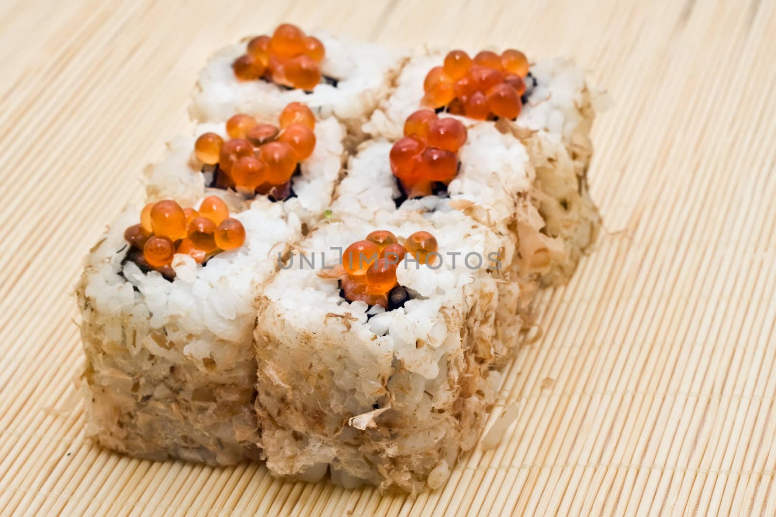 Traditional Japanese food Sushi, close-up