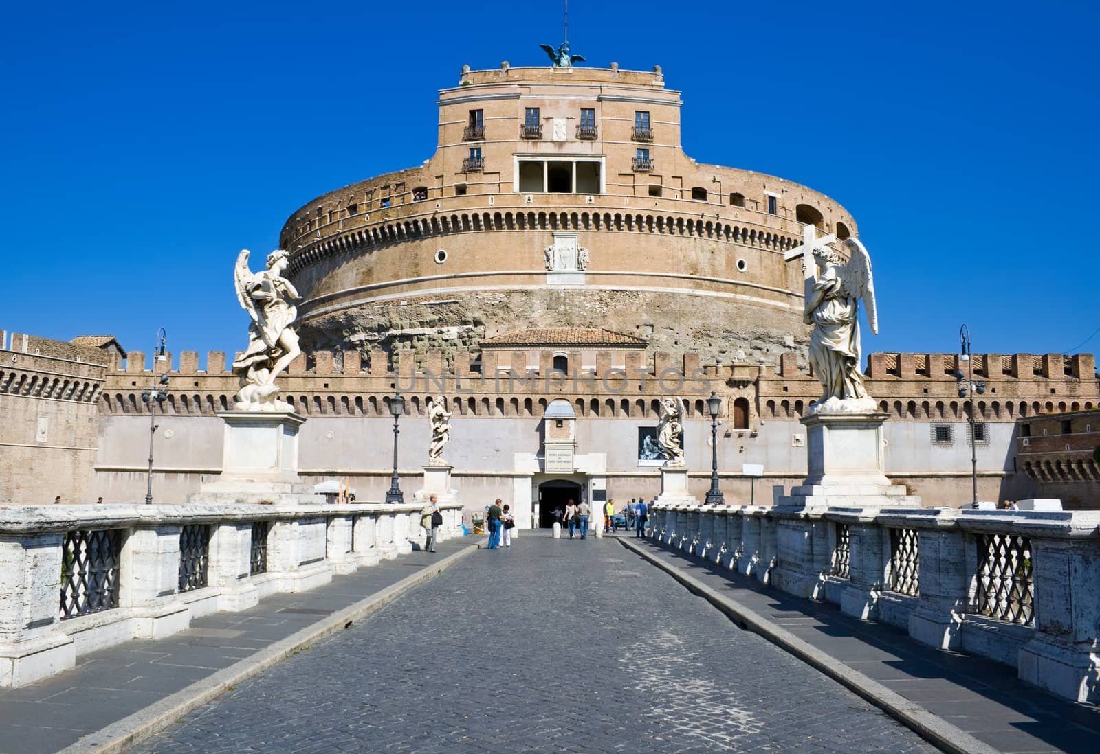 Famous Saint Angel's Castle in Rome, Italy