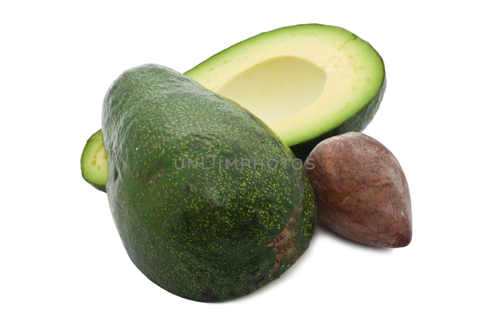 Avocado isolated on white background