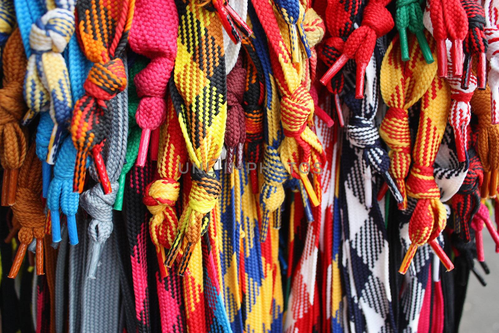 A lot of color shoelaces for footwear