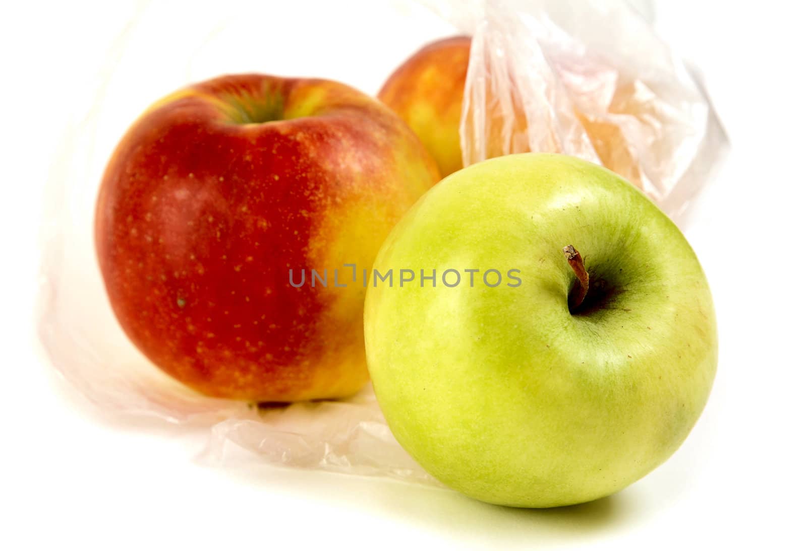 apples on a white background