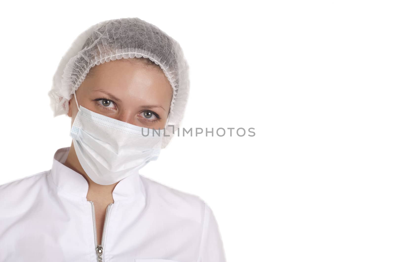 Portrait of a doctor in a medical mask