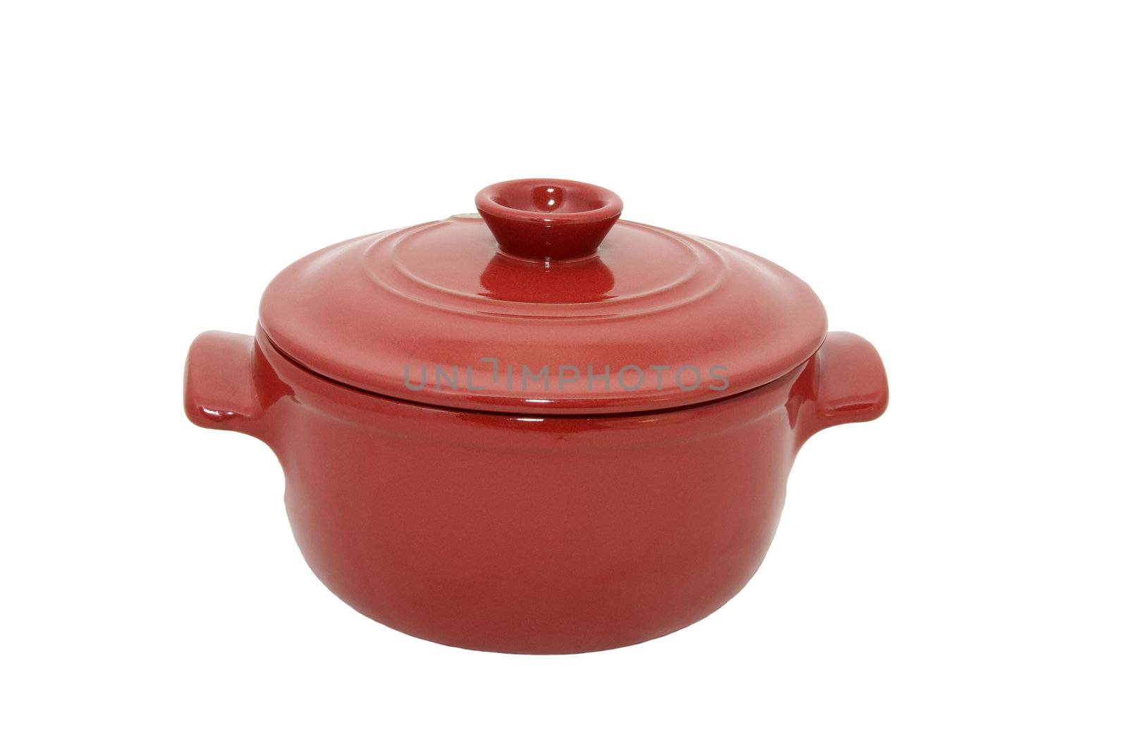 a small kitchen pot on a white background