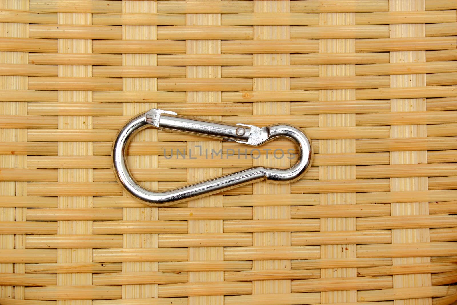 steel carabiner by taviphoto