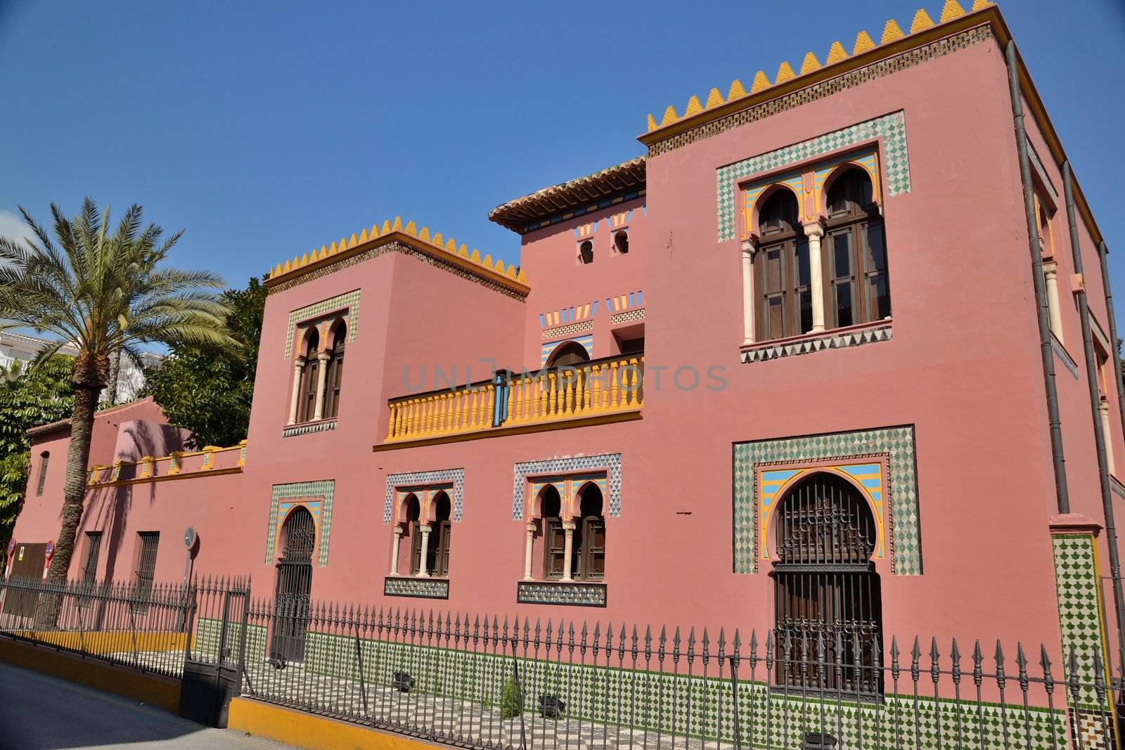 Spanish-style buildings in the town of Almunecar