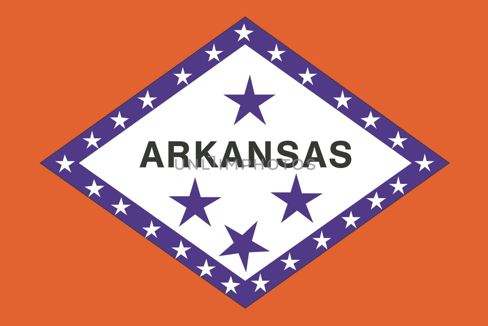 The Flag of the American State of Arkansas
