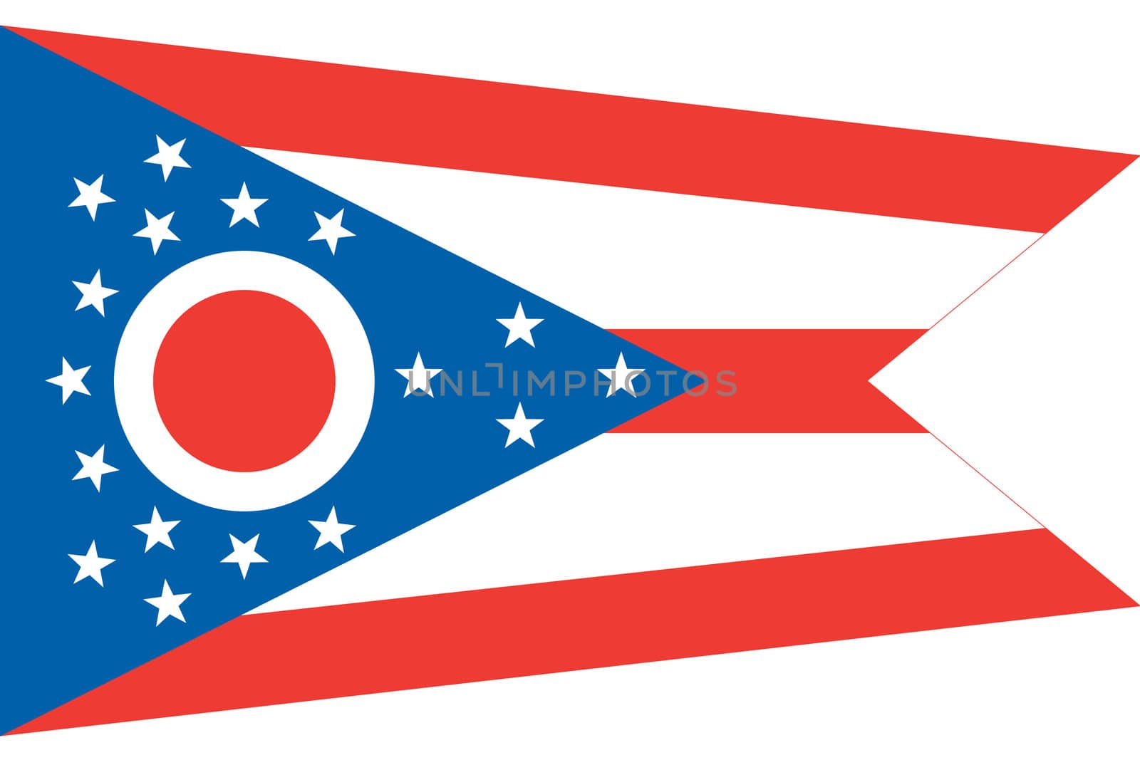 Flag of the American State of Ohio by DragonEyeMedia