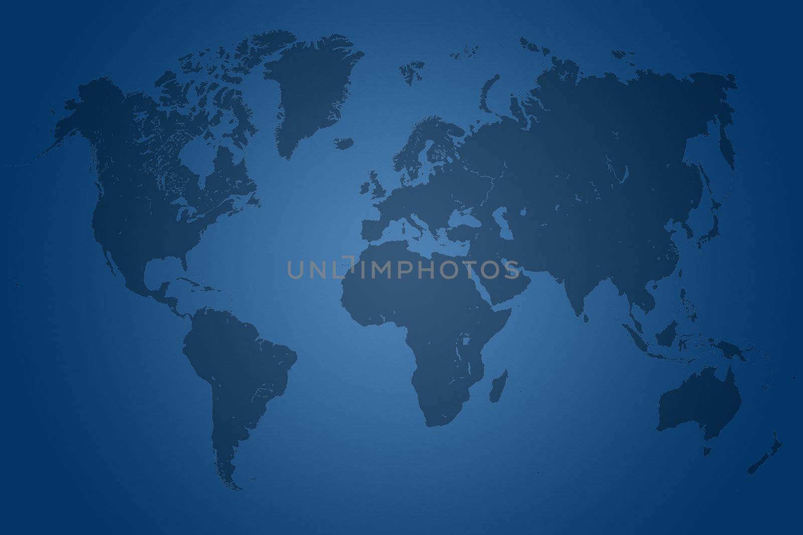 World Map Illustration on blue background