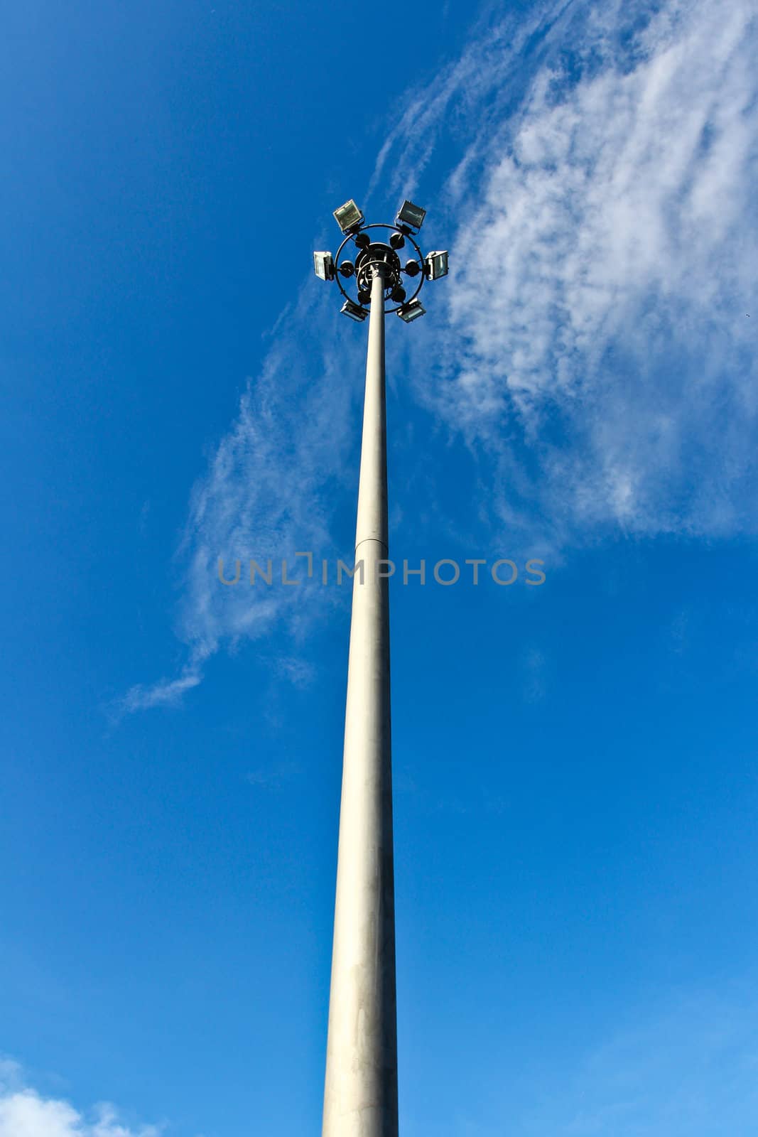 light pole on blusky background by bajita111122