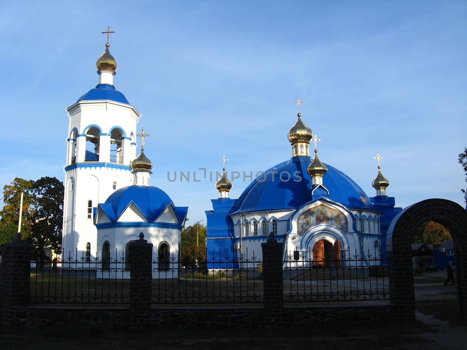 a beautiful small Christian monastery with nice church