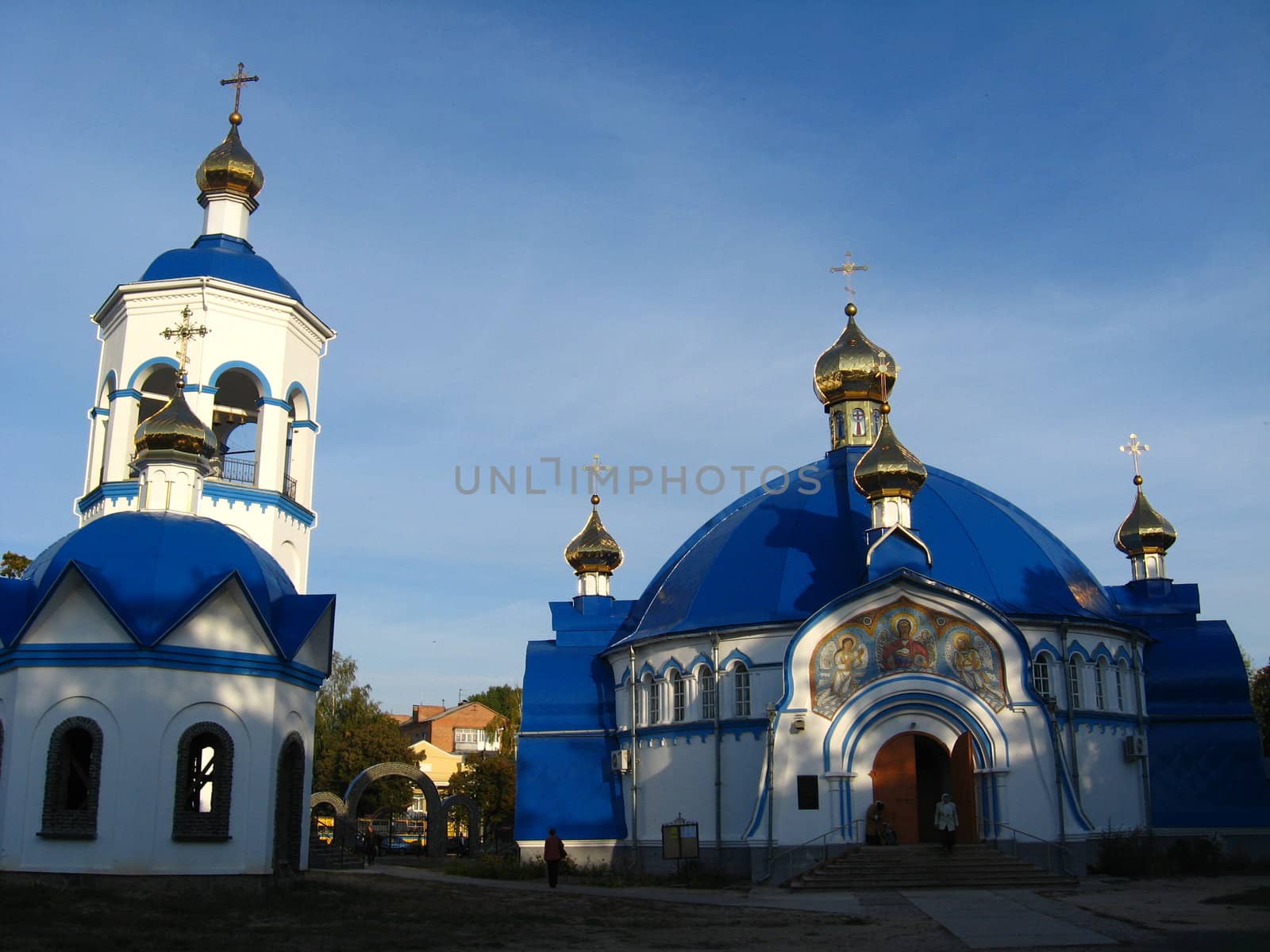 a beautiful small Christian monastery with nice church