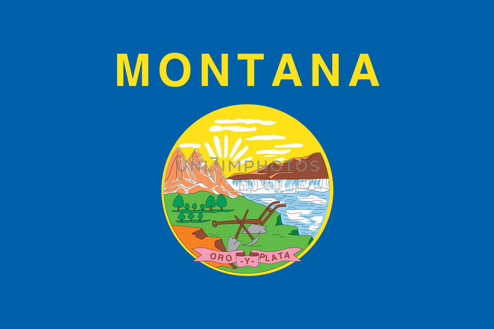 The Flag of the American State of Montana