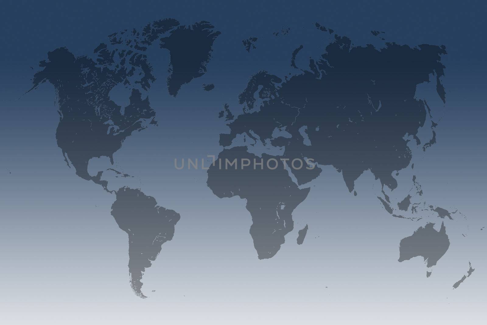 World Map Illustration on blue-white background
