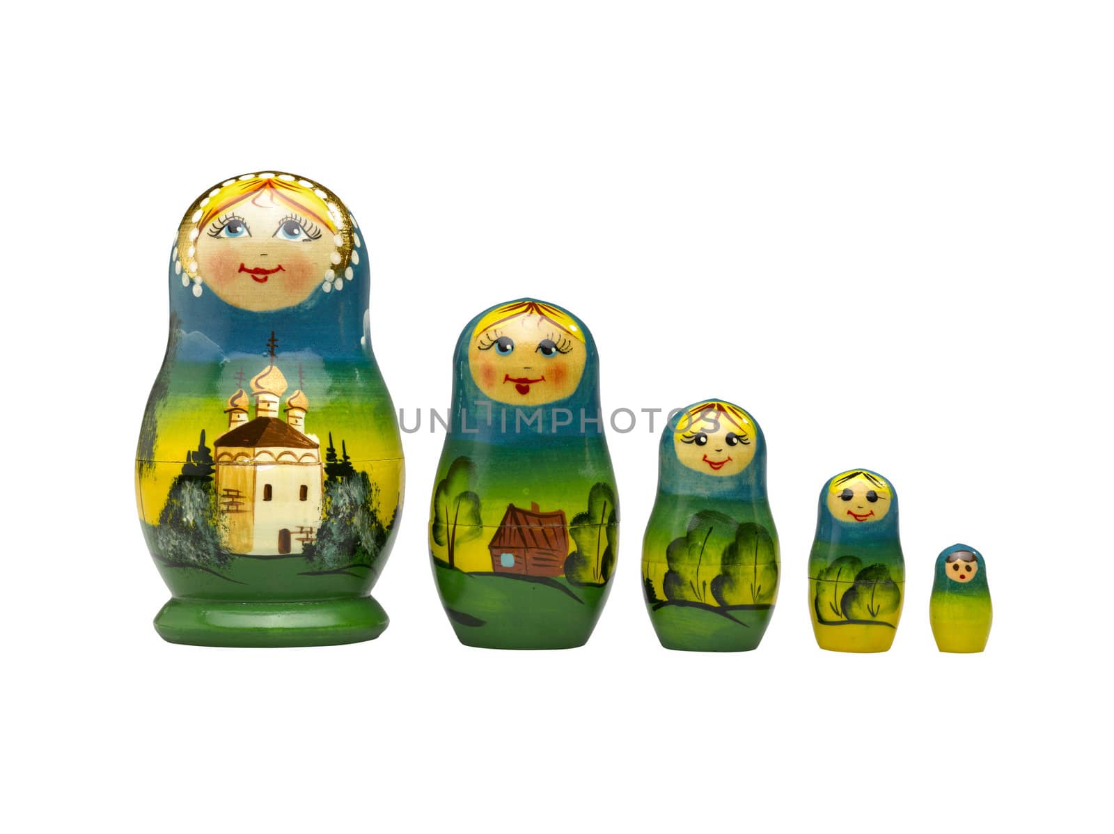 Russian doll - matreshka isolated