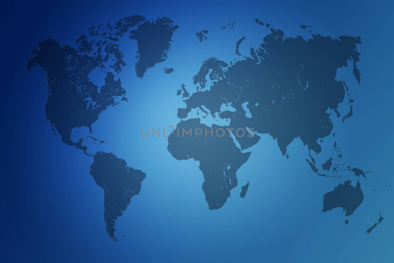 World Map Illustration on blue background