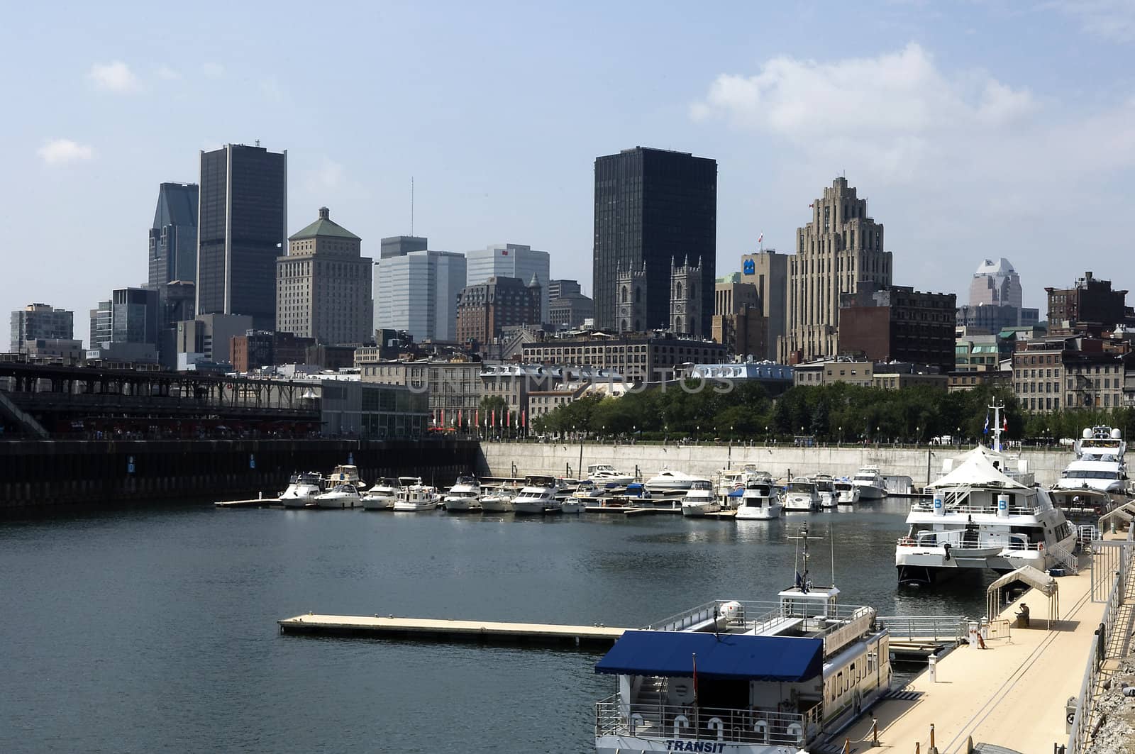 The city of Montreal from the docks