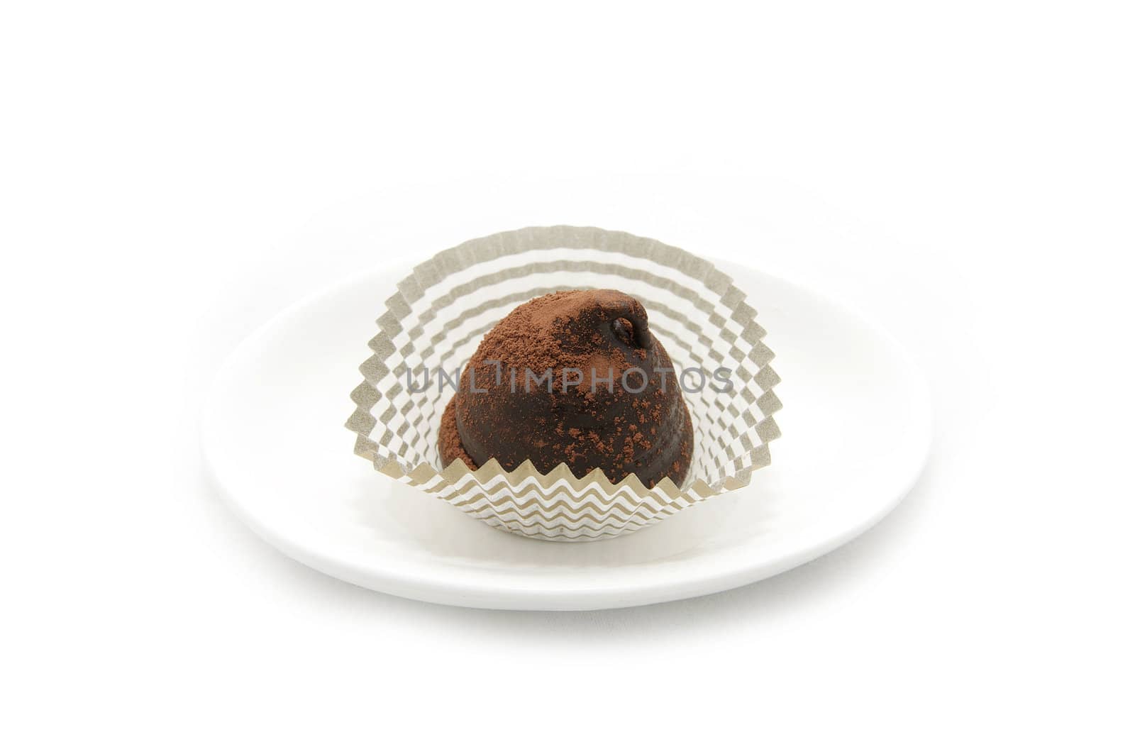 chocolate candy in the package on a white background