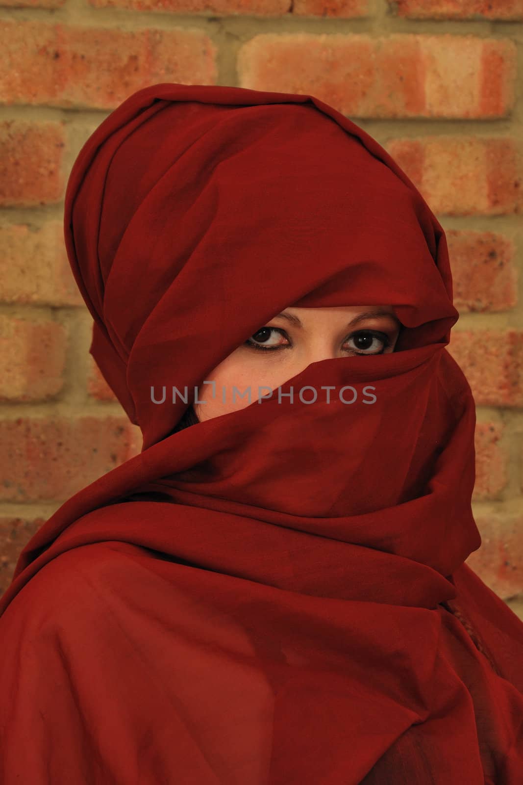 woman in head scarf