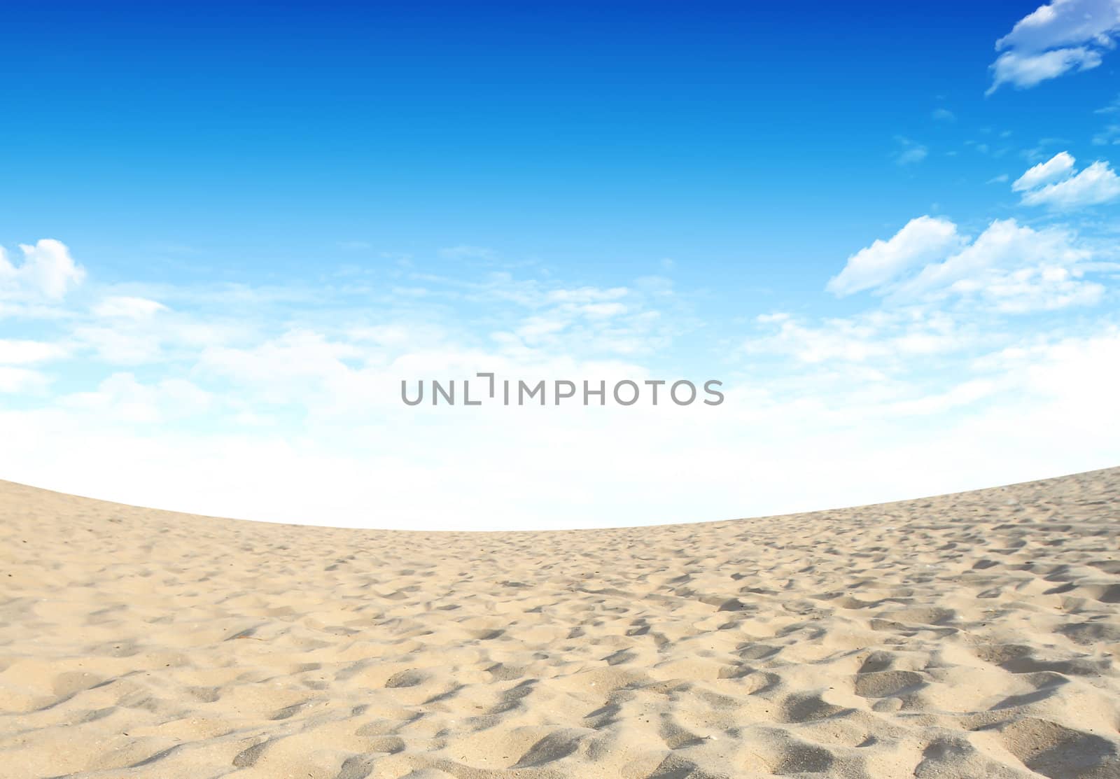 Sand and sky with clouds and sun background 
 by rufous