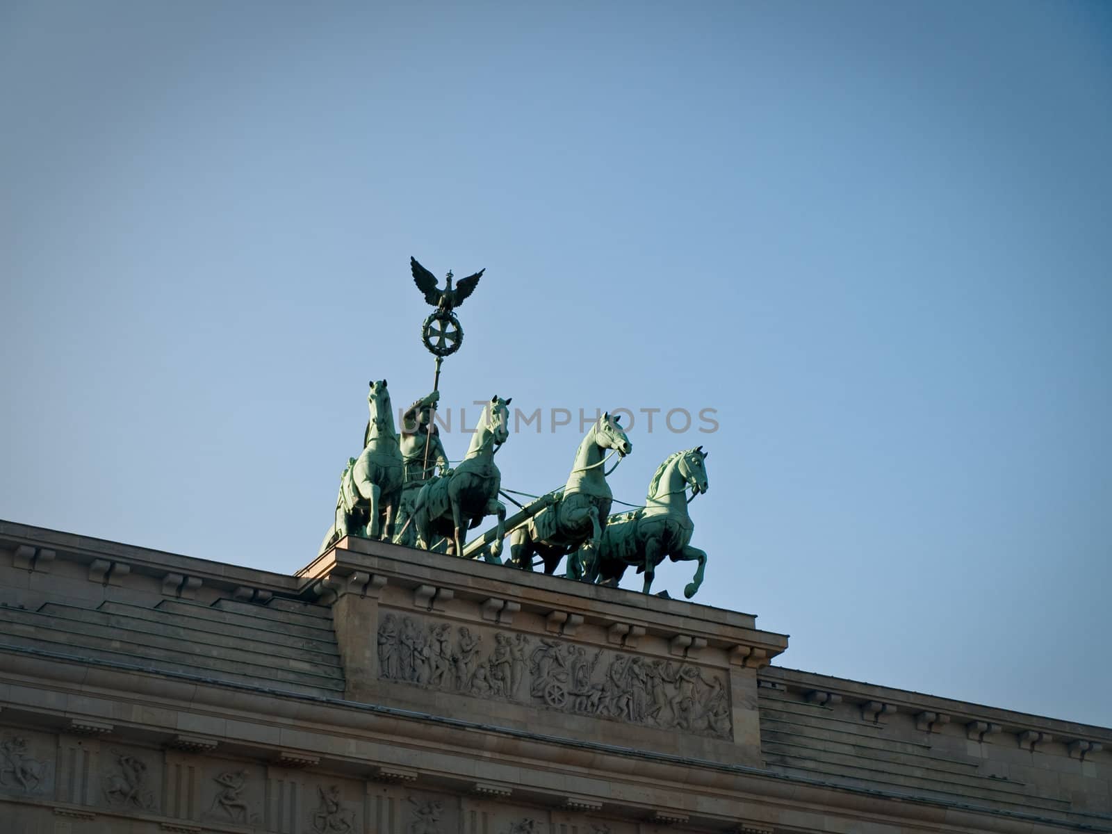 Front View of Brandenburg Gate Quadriga Chariot by bobbigmac