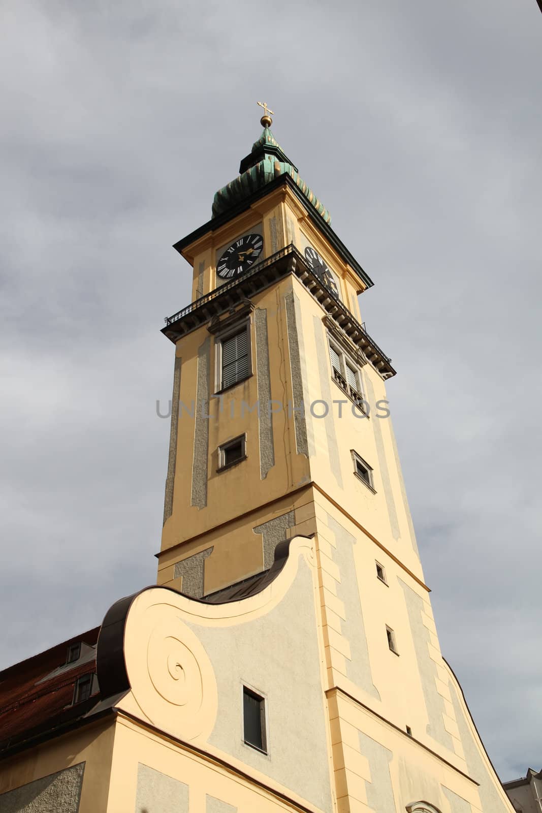 Historic building in the center of Linz, Austria, Europe.