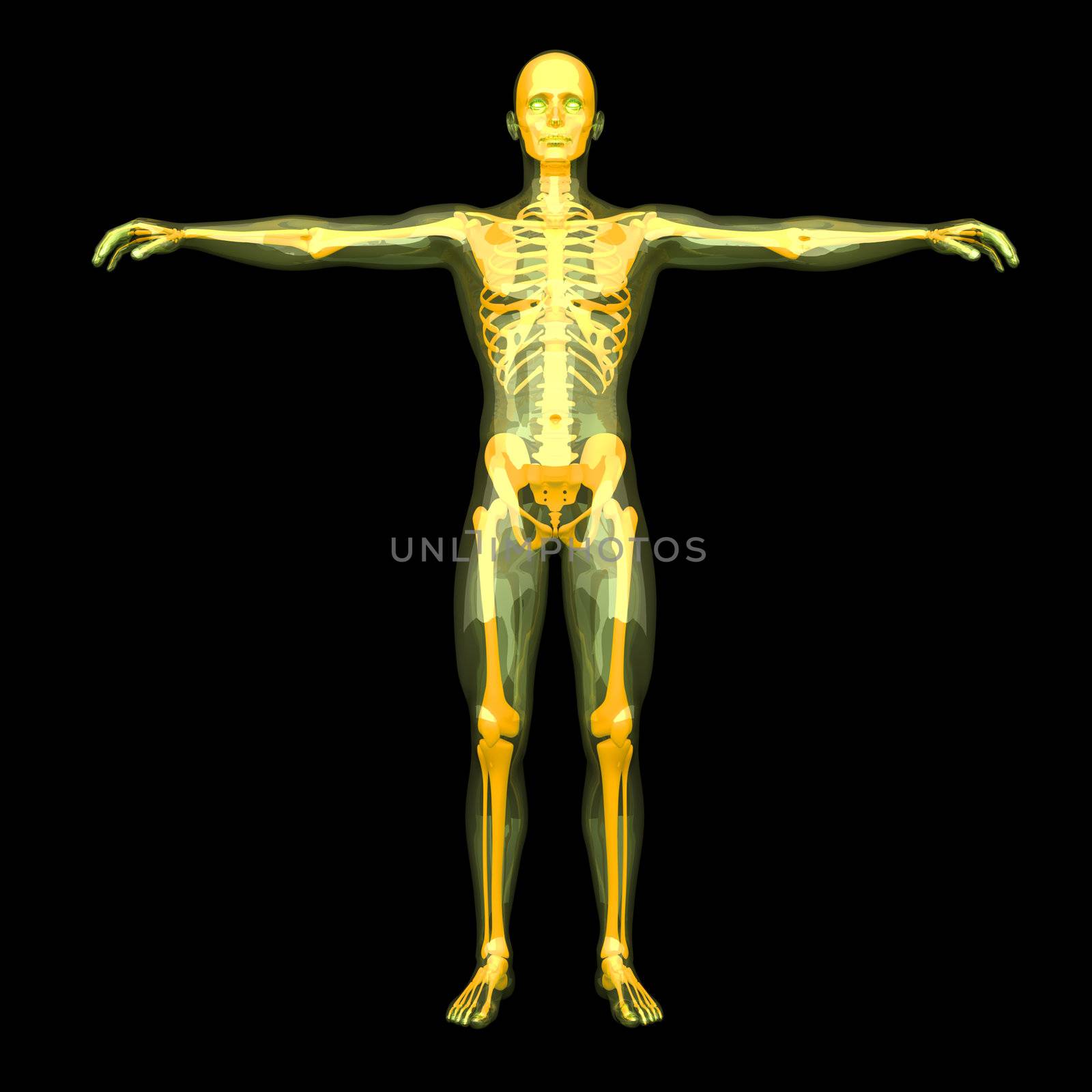 3D rendered visualization of the energy / astral body.