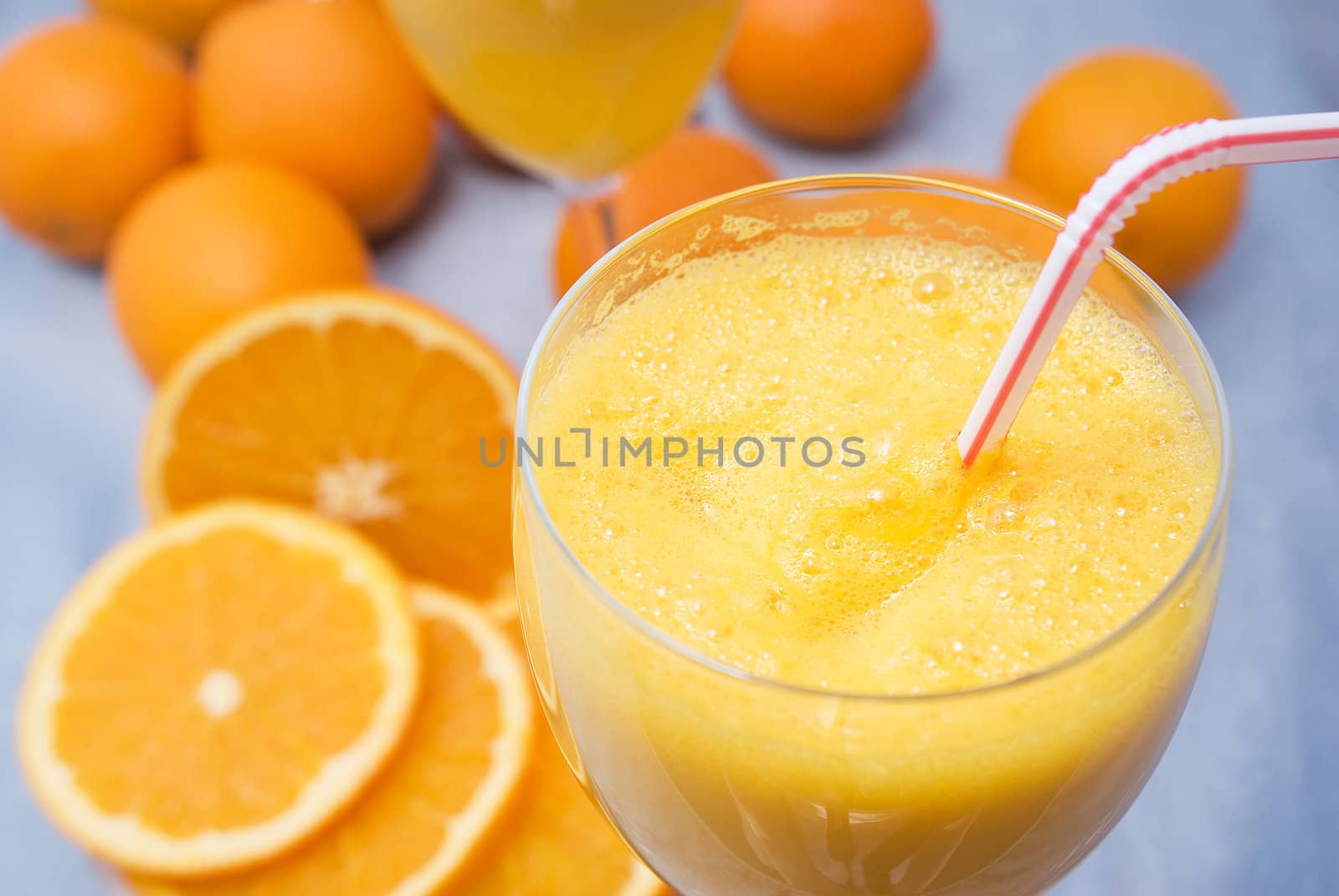 Close-up of fresh orange juice