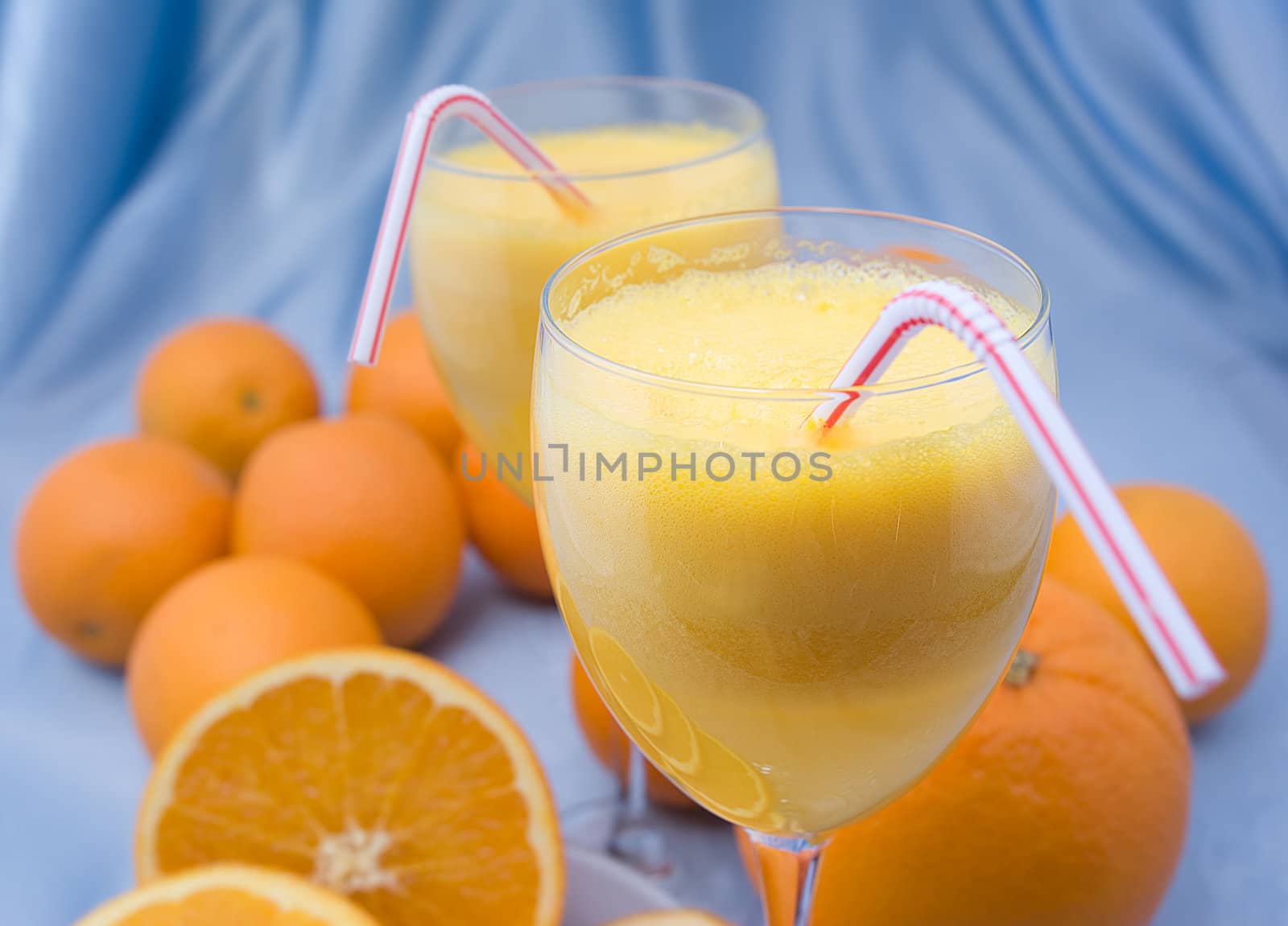 Closeup of fresh orange juice