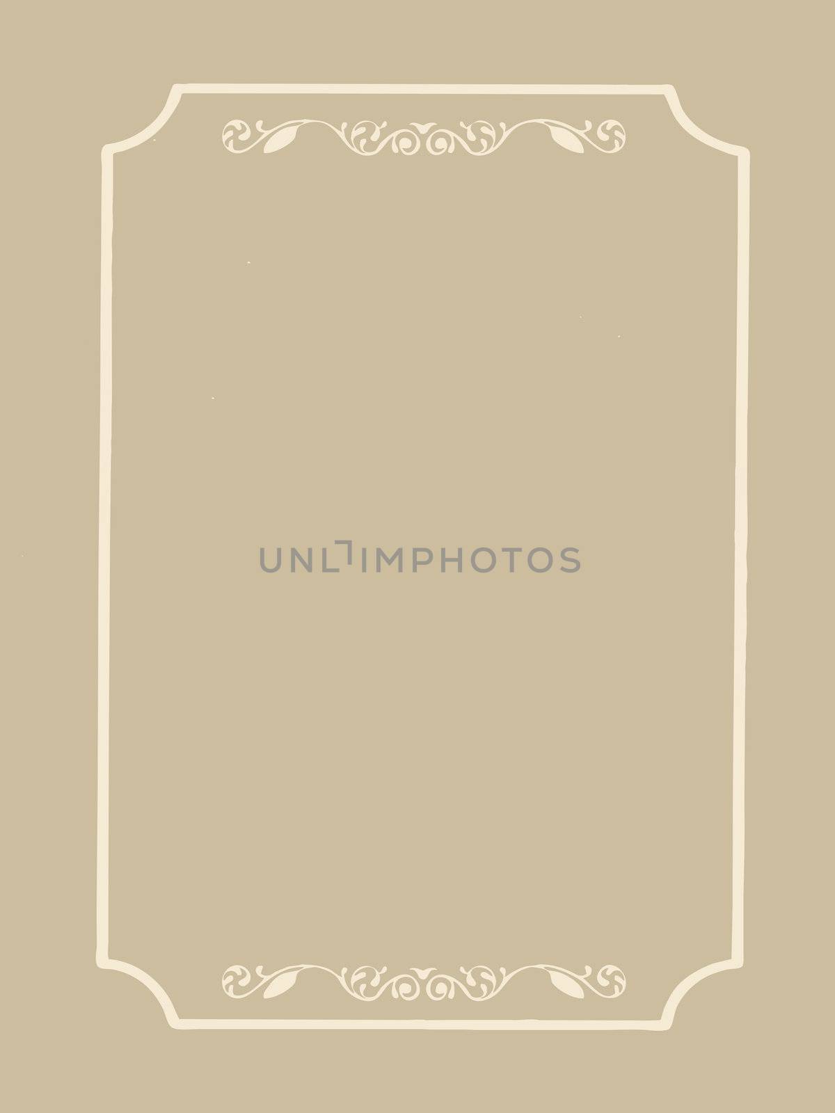 decorative frame on brown background
