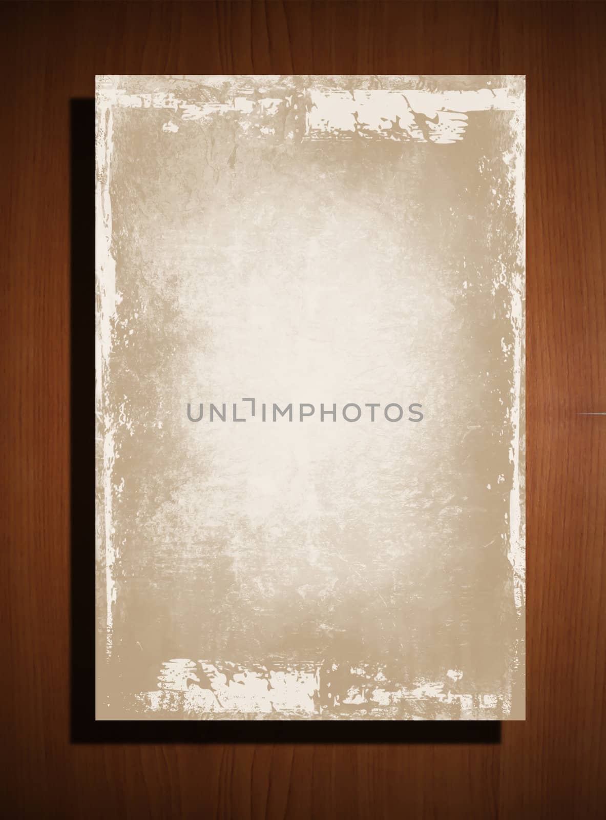 old paper on wood background 
 by rufous