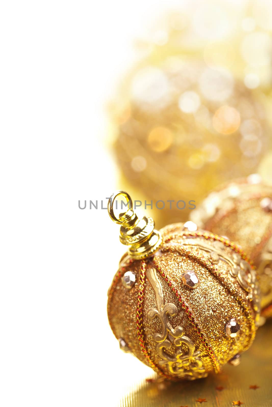 golden christmas ball