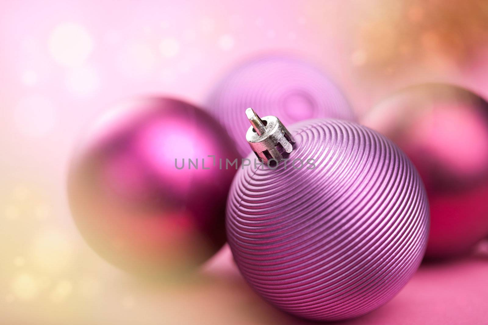 purple christmas balls