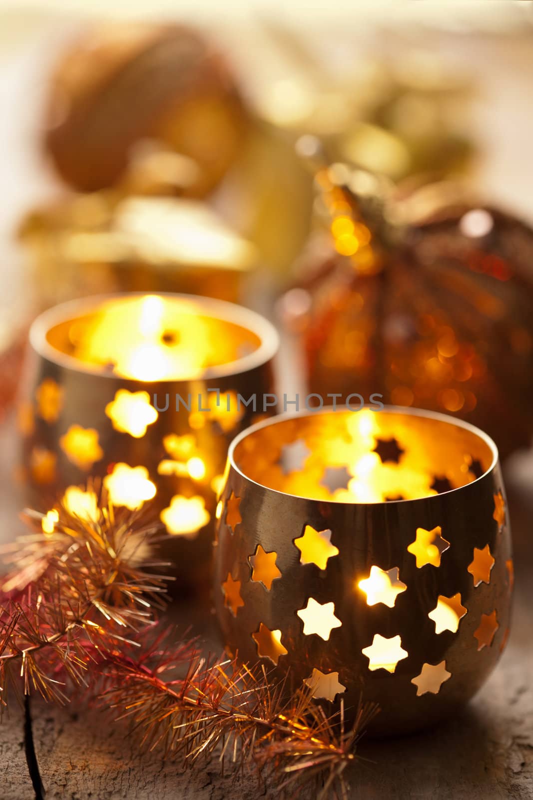 burning lanterns
