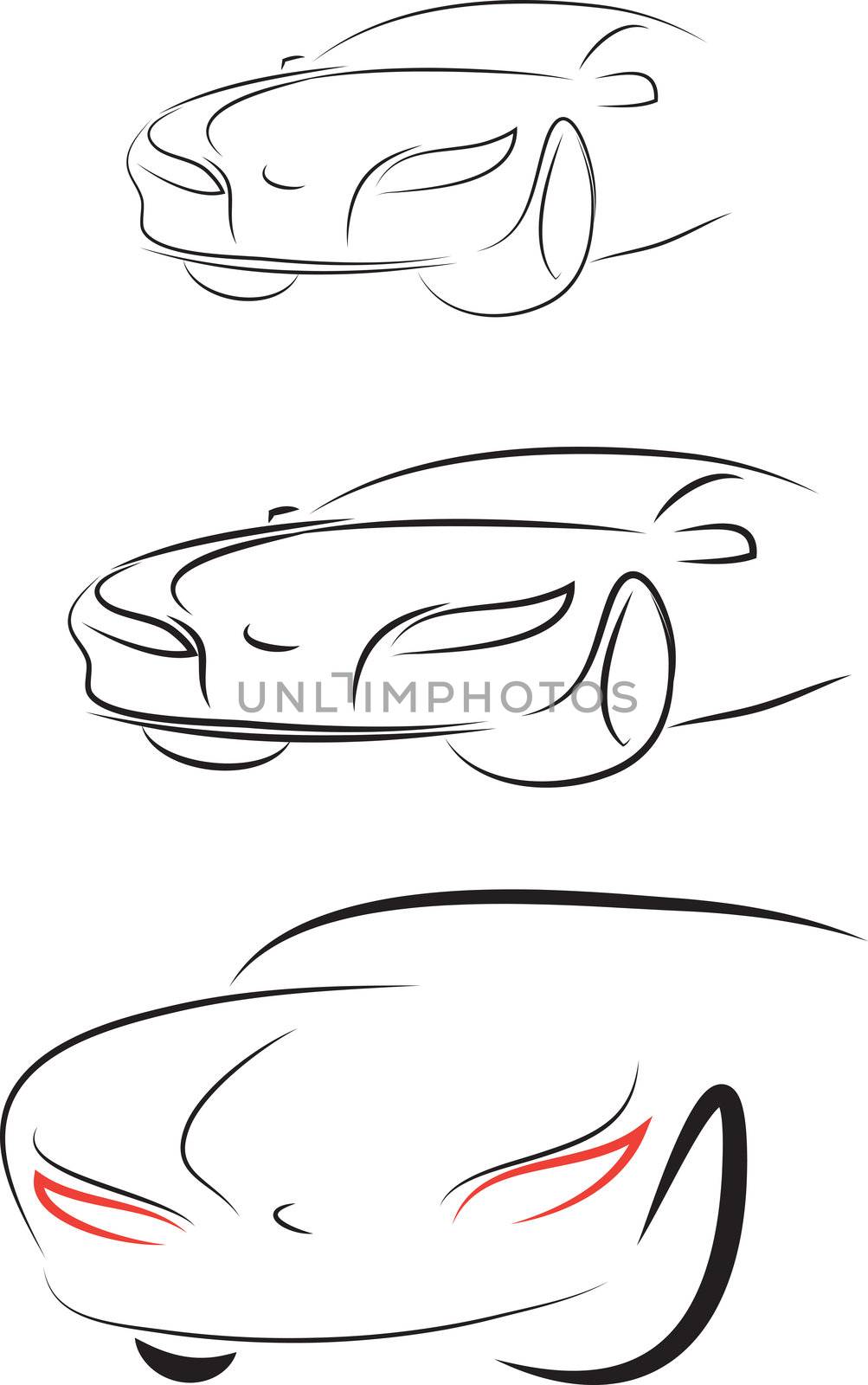 set of car, color vector sets