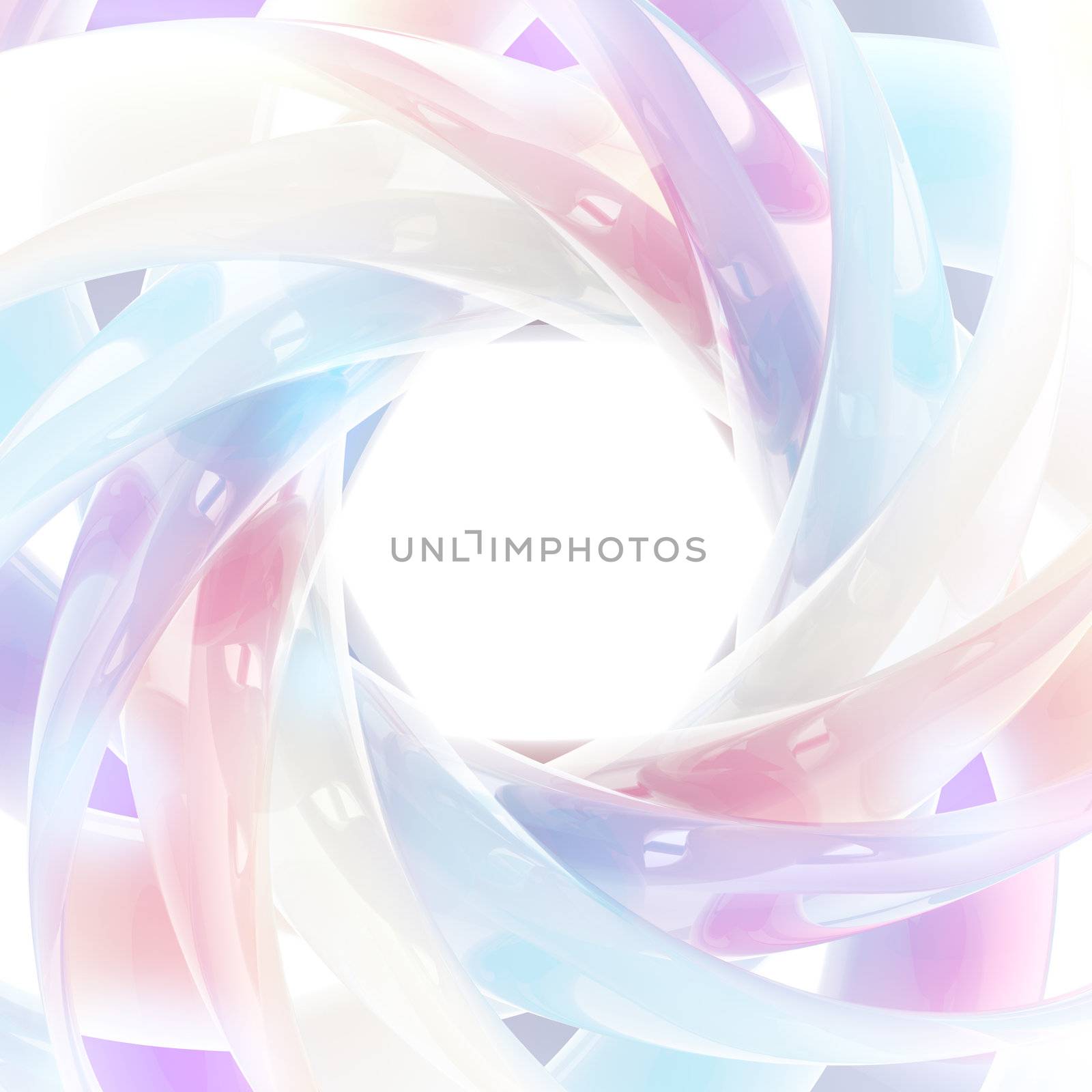 Abstract background made of light bright glossy spiral twirl