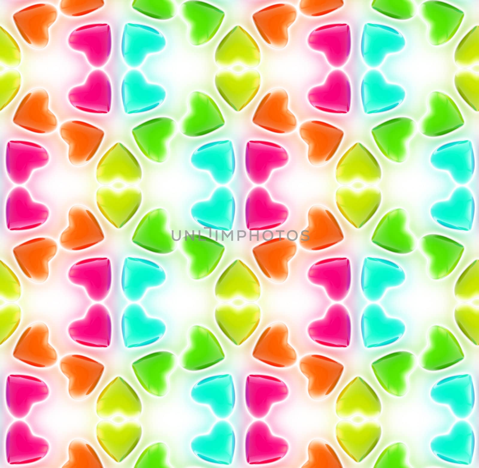 Seamless abstract background made of hearts by nbvf