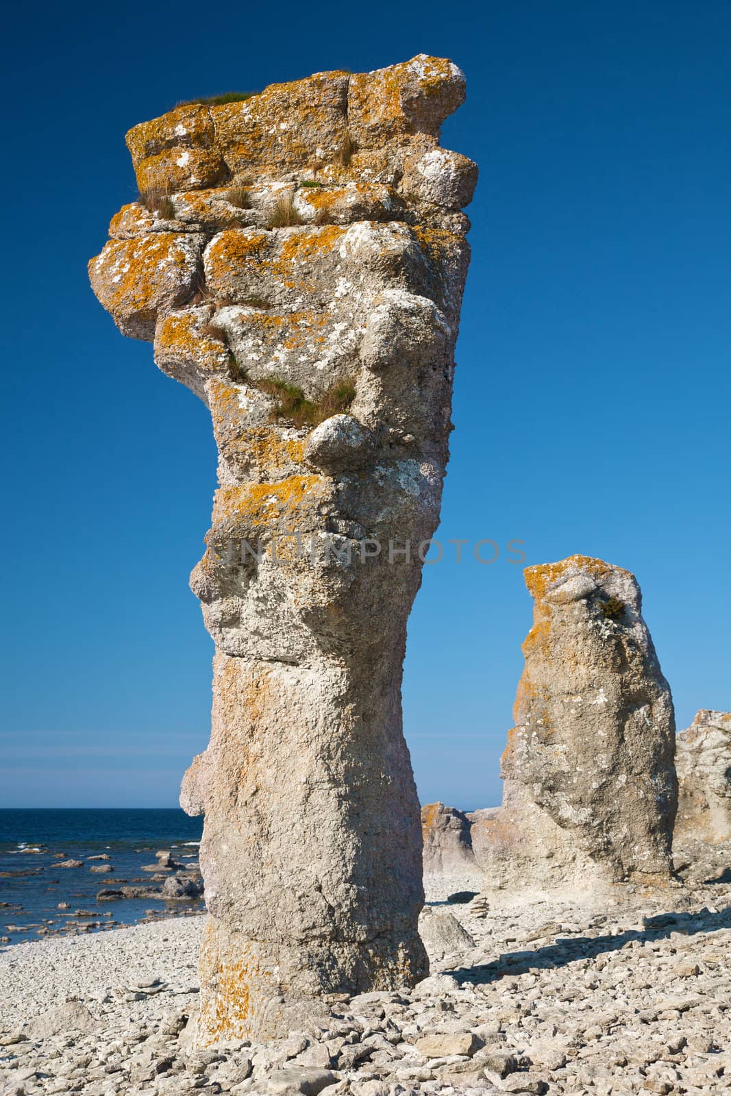 limestone pillars at Gotland island