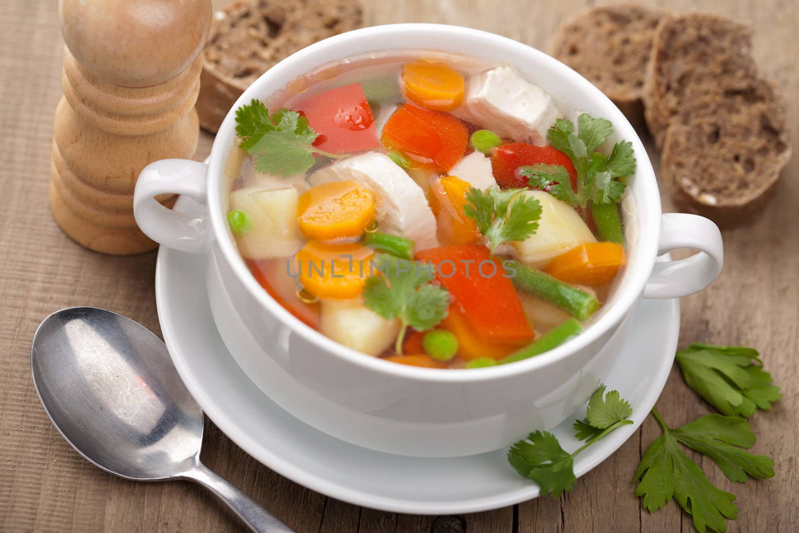 chicken soup with vegetables 