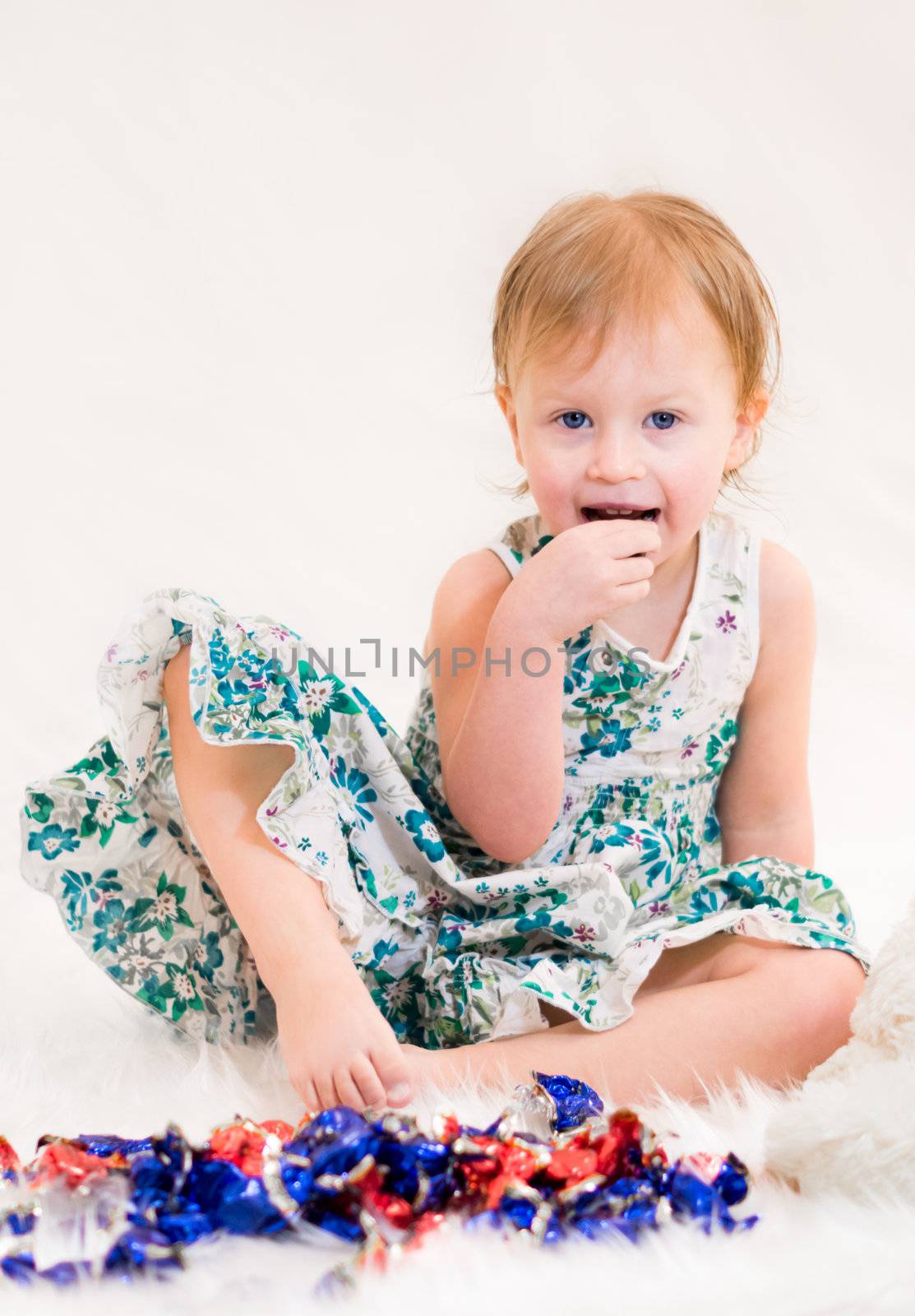 beautiful girl  eats candy by natochka