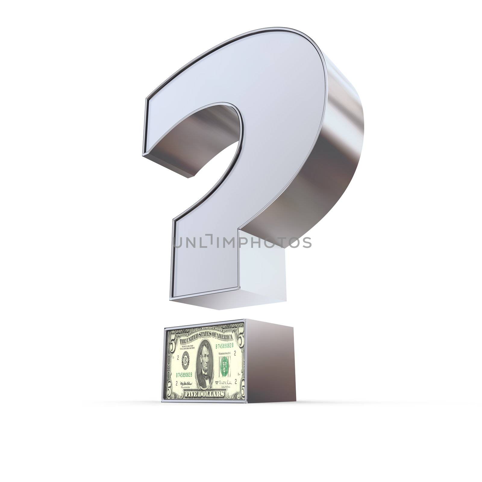Metallic Dollar Question Mark by PixBox