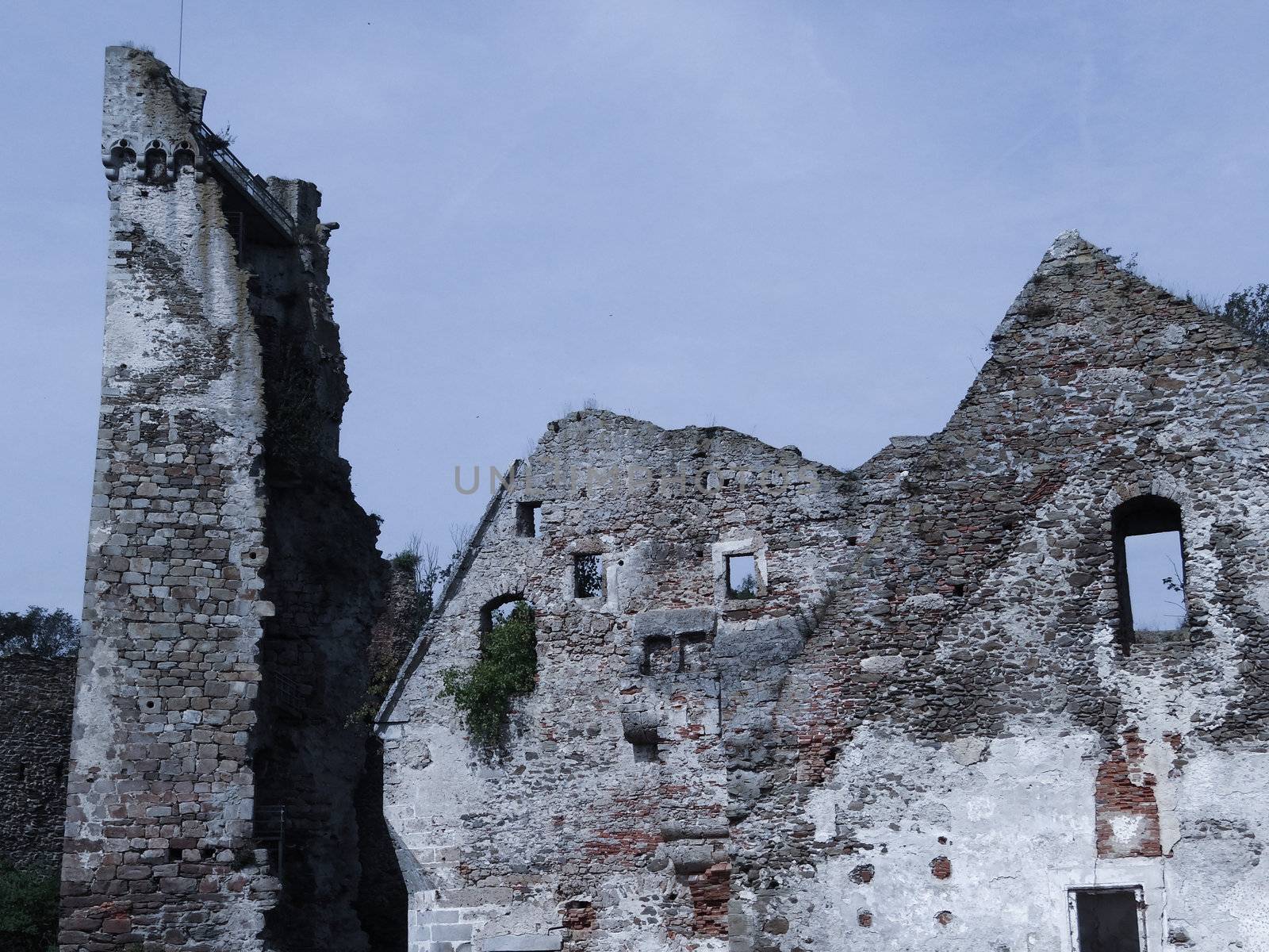 View at Castle Ruin Schaunburg, located in Austria