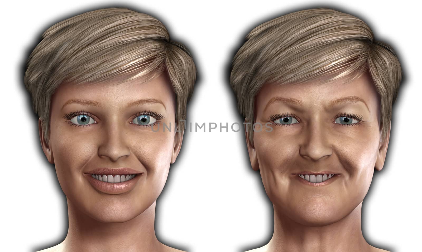 Concept image featuring a women who is ageing.