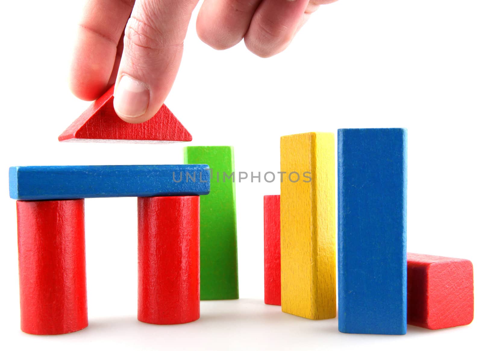 Wooden building blocks
