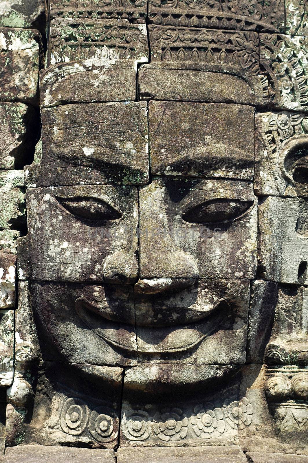 Khmer Buddha Head at Bayon Temple (Angkor, Cambodia)