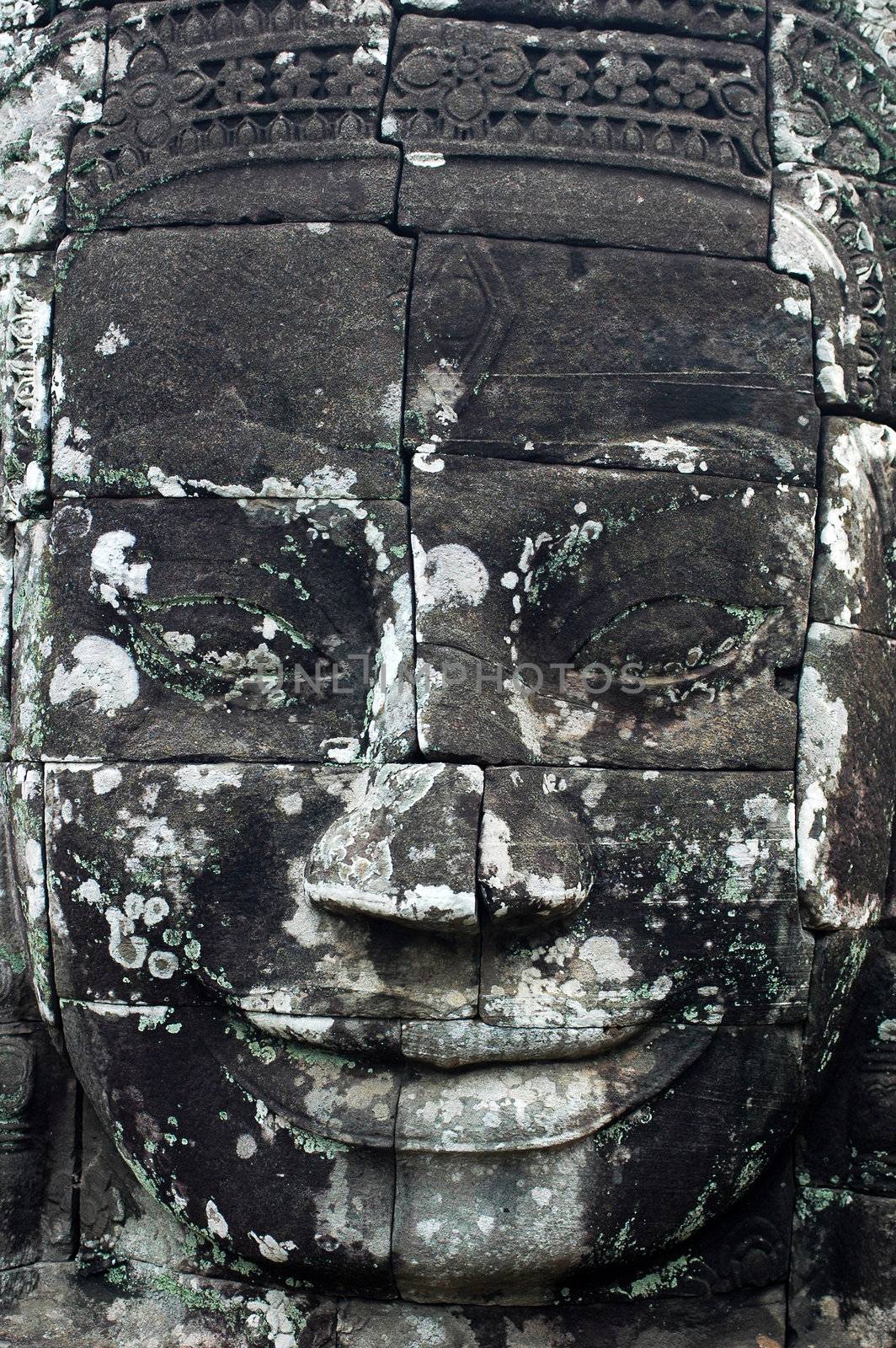 Khmer Buddha Head at Bayon Temple (Angkor, Cambodia)