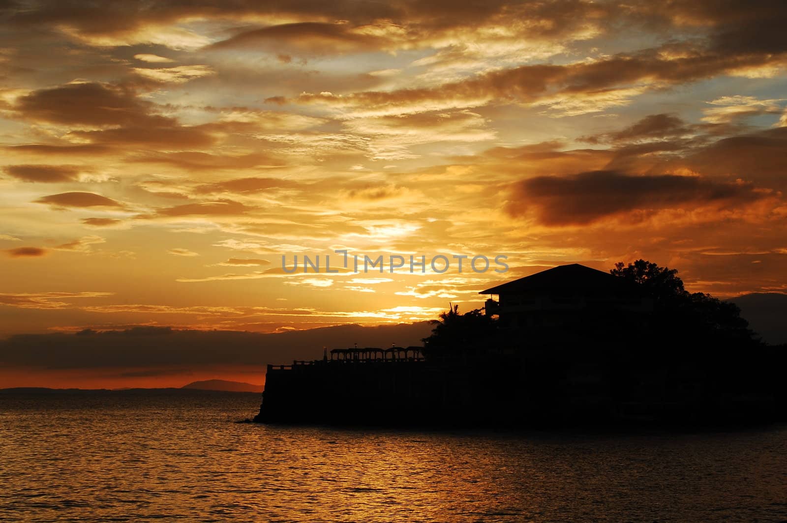 island resort at sunset by jun_camus