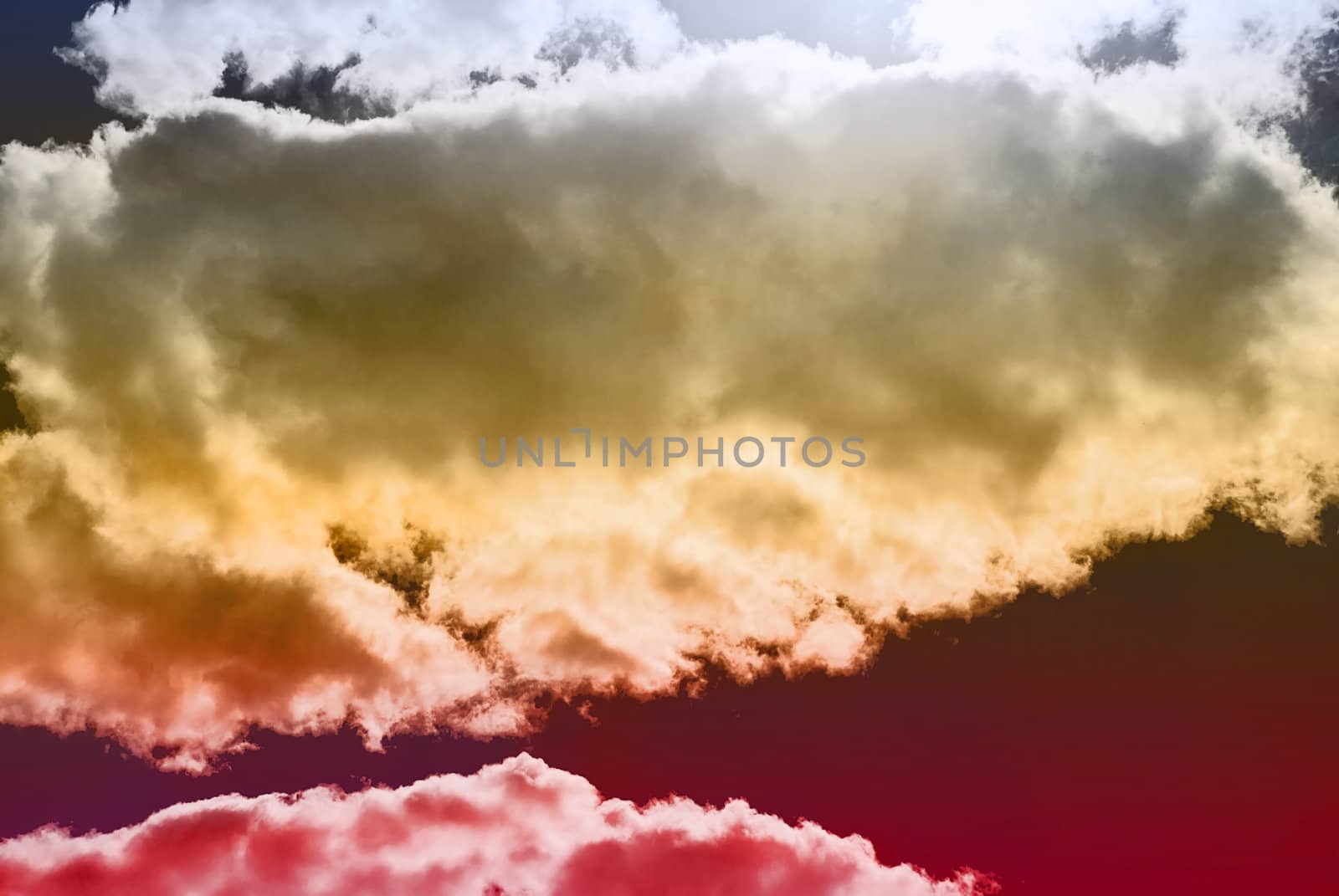 Sun rays through clouds - very dramatic sky.